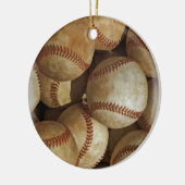 Trendy Baseball Artwork Keramikornament (Links)