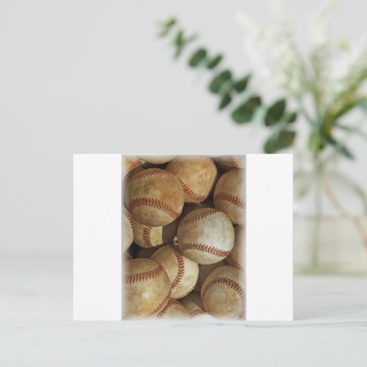 Trendy Baseball Artwork Postkarte (Stehend Vorderseite)