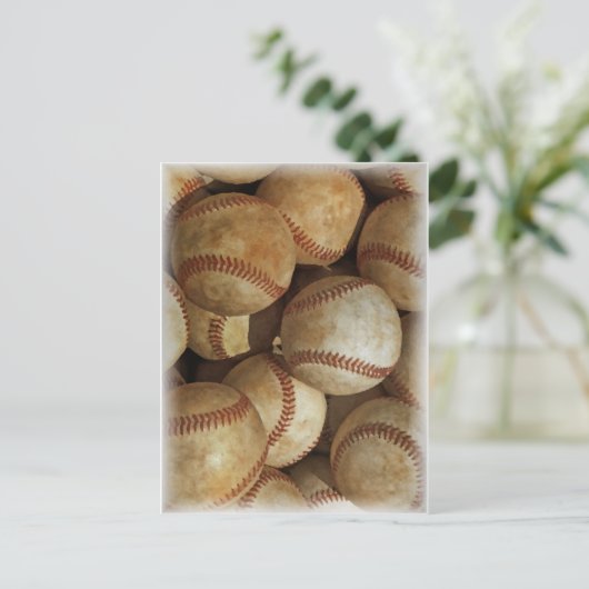 Trendy Baseball Artwork Postkarte (Stehend Vorderseite)