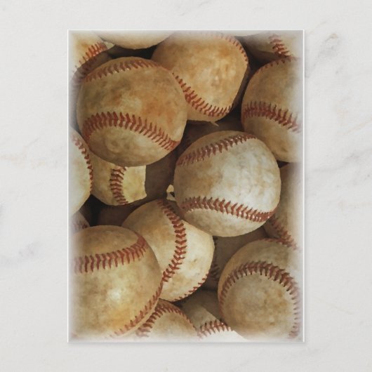 Trendy Baseball Artwork Postkarte (Vorderseite)