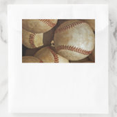 Trendy Baseball Artwork Rechteckiger Aufkleber (Tasche)