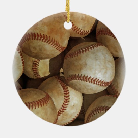 Trendy Baseball Artwork Weihnachtsschmuck (Hinten)