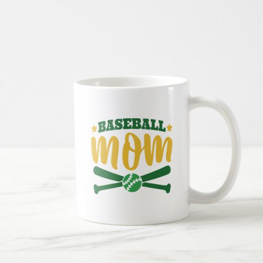 Trendy BASEBALL MAMA Graphics Personalisiert Gift Kaffeetasse (Rechts)