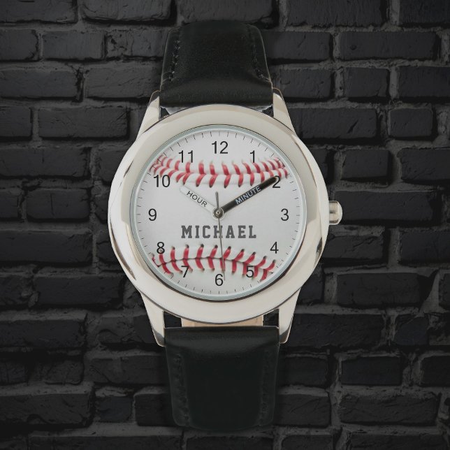 Trendy Baseball Personalisiert Name Kids Boys Armbanduhr (Von Creator hochgeladen)