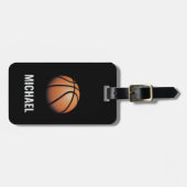 Trendy Basketball Fügen Sie Ihren Namen Personalis Gepäckanhänger (Vorderseite horizontal)