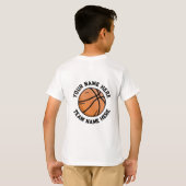 Trendy Basketball Fügen Sie Ihren Namen Personalis T-Shirt (Schwarz voll)