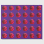 Trendy Basketball Pop Art Geschenkpapier (Flach)