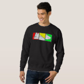 Trendy Basketballschuhe mit Rasta Colors Kurz Sl Sweatshirt (Vorne ganz)