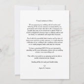 Trendy Be our Guest Chic Romantic 3 Photos Wedding Save The Date (Rückseite)