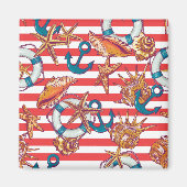 Trendy Beach Pattern Magnet (Vorne)