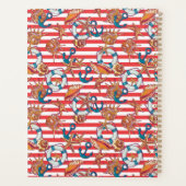 Trendy Beach Pattern | Monogramm Planer (Rückseite)