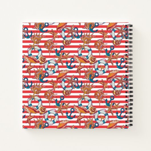 Trendy Beach Pattern Notizblock (Rückseite)