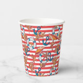 Trendy Beach Pattern Pappbecher (Rückseite)