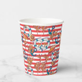 Trendy Beach Pattern Pappbecher (Rechts)