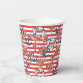 Trendy Beach Pattern Pappbecher (Vorderseite)