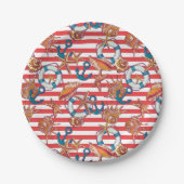 Trendy Beach Pattern Pappteller (Vorderseite)