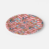 Trendy Beach Pattern Pappteller (Schrägansicht)