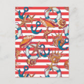 Trendy Beach Pattern Postkarte (Vorderseite)