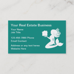 Trendy Beach Theme Real Anwesen Business Cards Visitenkarte