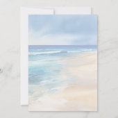 Trendy Beach Watercolor Ocean Christlich Wedding Einladung (Rückseite)