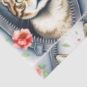 Trendy Beautiful Niedlich Watercolor Cat Collectio Seidenpapier (Ausschnitt)