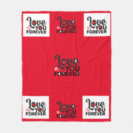 Trendy Beautiful Red Valentine's Blanket. Fleecedecke