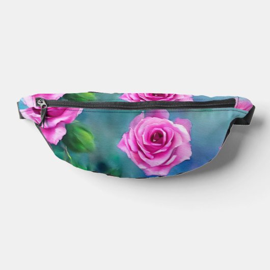 Trendy Beautiful Watercolor Pink Roses Collection Bauchtasche (Ablage )