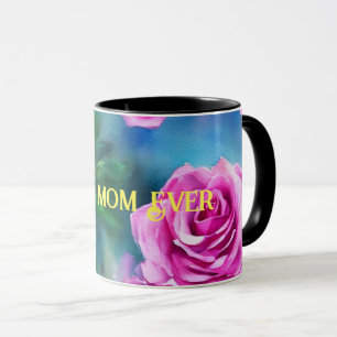 Trendy Beautiful Watercolor Pink Roses Collection Tasse