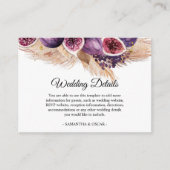 Trendy Beauty Lila Figs & Pampas Begleitkarte (Vorderseite)