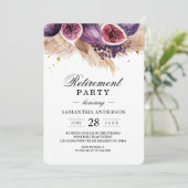 Trendy Beauty Lila Figs & Pampas Einladung (Stehend Vorderseite)