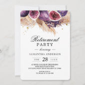 Trendy Beauty Lila Figs & Pampas Einladung (Vorderseite)