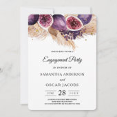 Trendy Beauty Lila Figs & Pampas Einladung (Vorderseite)