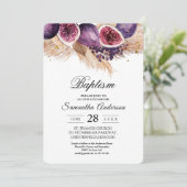 Trendy Beauty Lila Figs & Pampas Einladung (Stehend Vorderseite)