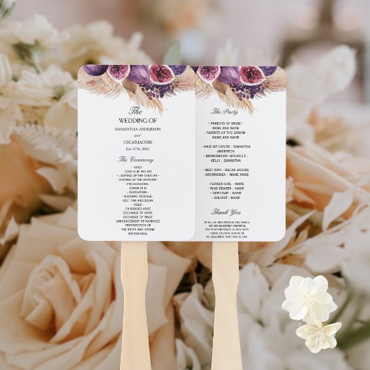 Trendy Beauty Lila Figs & Pampas Fächer