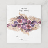 Trendy Beauty Lila Figs & Pampas Platzkarte (Außenseite Aufgefaltet)