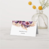 Trendy Beauty Lila Figs & Pampas Platzkarte (Rückseite)