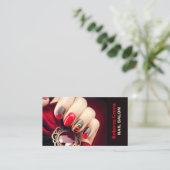 Trendy Beauty Manicurist Nagelnail Salon Visitenkarte (Stehend Vorderseite)