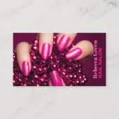 Trendy Beauty Manicurist Nagelnail Salon Visitenkarte (Vorderseite)
