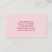 Trendy Beauty Manicurist Nagelnail Salon Visitenkarte (Rückseite)