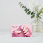 Trendy Beauty Manicurist Nagelnail Salon Visitenkarte (Stehend Vorderseite)