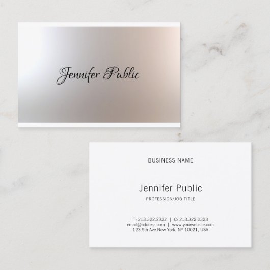 Trendy Beauty Salon Makeup Glamour Template Visitenkarte (Vorne/Hinten)