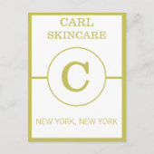 Trendy Beauty Salon Monogram Business Program Postkarte (Vorderseite)