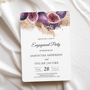 Trendy Beauty Violette Feigen & Pampas Einladung