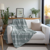 Trendy Bee Custom Calligraphy Name Gray Bombay Fleecedecke