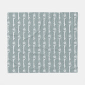 Trendy Bee Custom Calligraphy Name Gray Bombay Fleecedecke (Vorderseite (Horizontal))