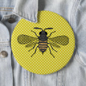 Trendy BEE Yellow Punkt Muster Geschenkdekor NEU Button (Beispiel)