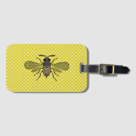 Trendy BEE Yellow Punkt Muster Geschenkdekor NEU Gepäckanhänger