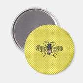 Trendy BEE Yellow Punkt Muster Geschenkdekor NEU Magnet (Vorderseite/Rückseite)