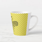 Trendy BEE Yellow Punkt Muster Geschenkdekor NEU Milchtasse (Rechts)