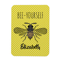 Trendy BEE YOURSELF Yellow Punkt DECOR